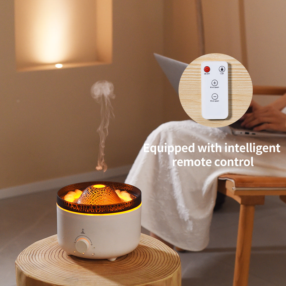 Mute of New Small Simulated Flame Volcano Humidifier Flame Humidifier Volcano Diffuser Home Decorations